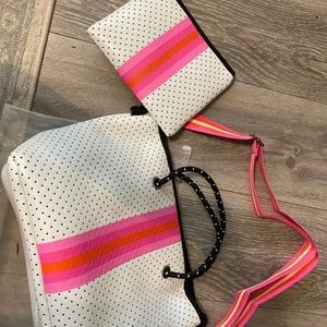 Neoprene crossbody tote